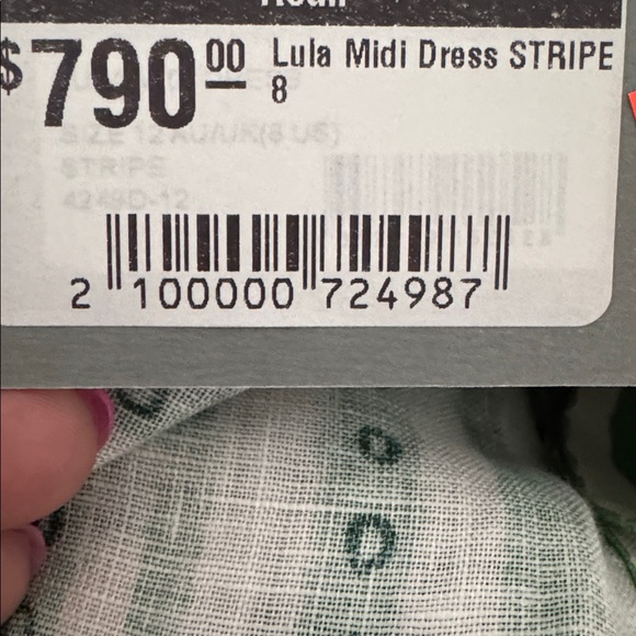 NWT ALEMAIS Lula Beaded Fringe-Trim Shirtdress Size 8 - Picture 12 of 14